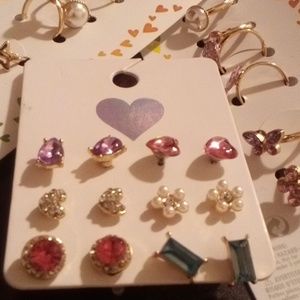 Each one Earrings and rings for kids ( Girls )